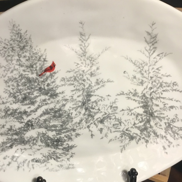 Tag ~ Winter Sketches Tree Platter ~ NWT - Picture 2 of 8